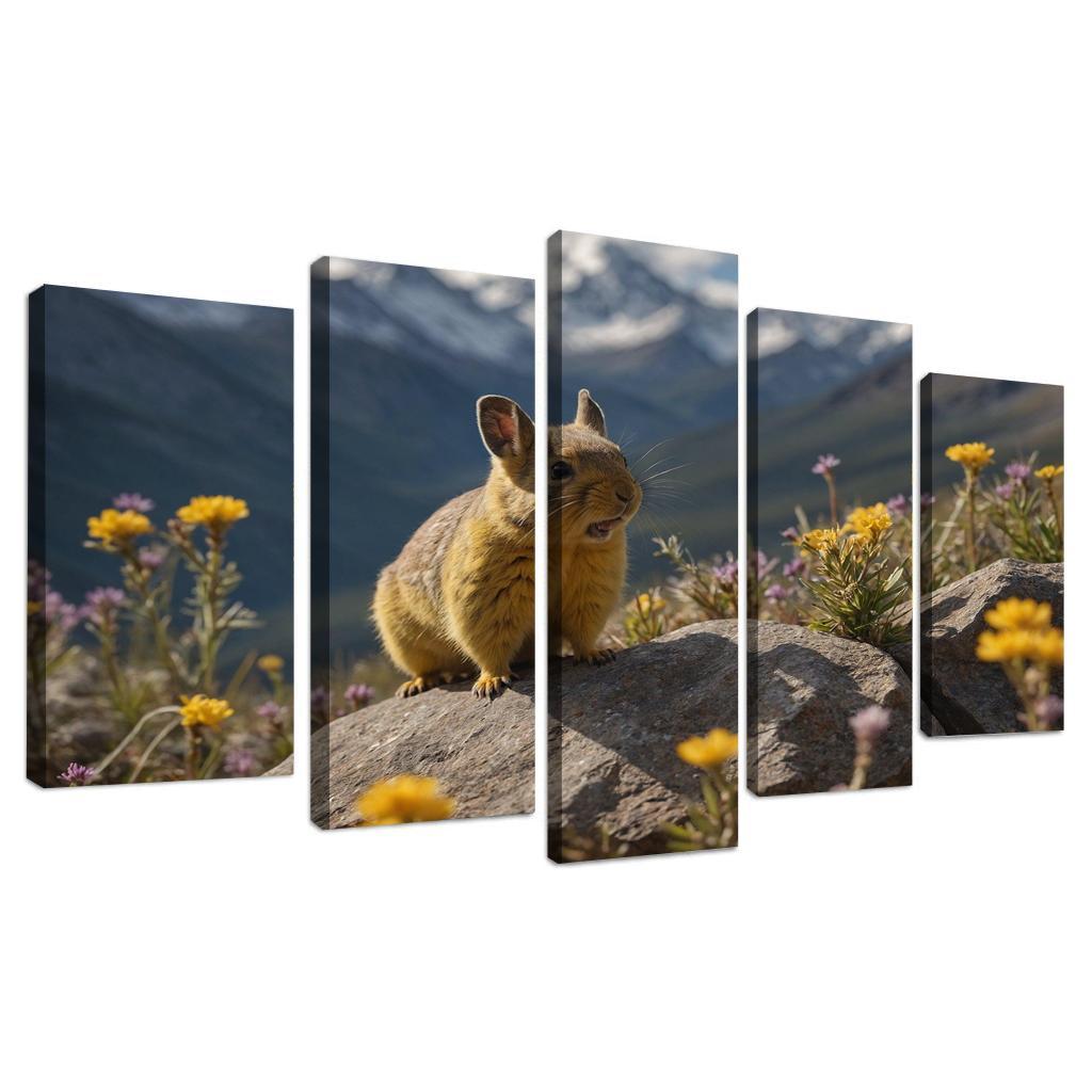 The Elusive Pika Mountain Sentinel Canvas Paintings Frame