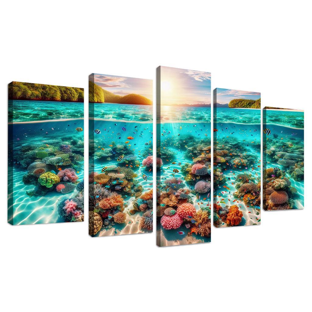 Coral Sands Beach Custom Paintings Frame