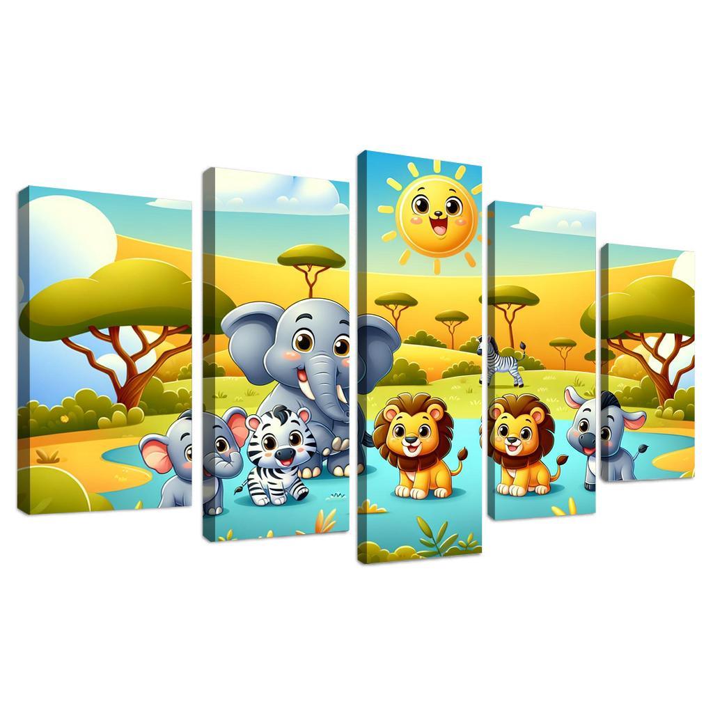 Playful Safari Expedition Premium Artwork Frames