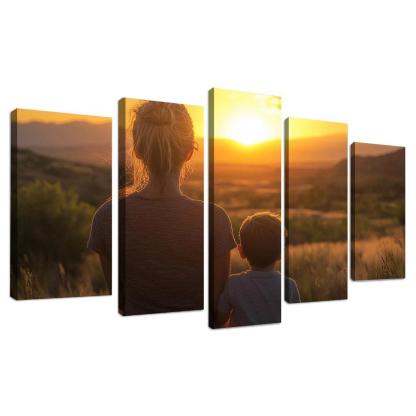 Her Silent Strength A Mothers Resilience Canvas Paintings Frame