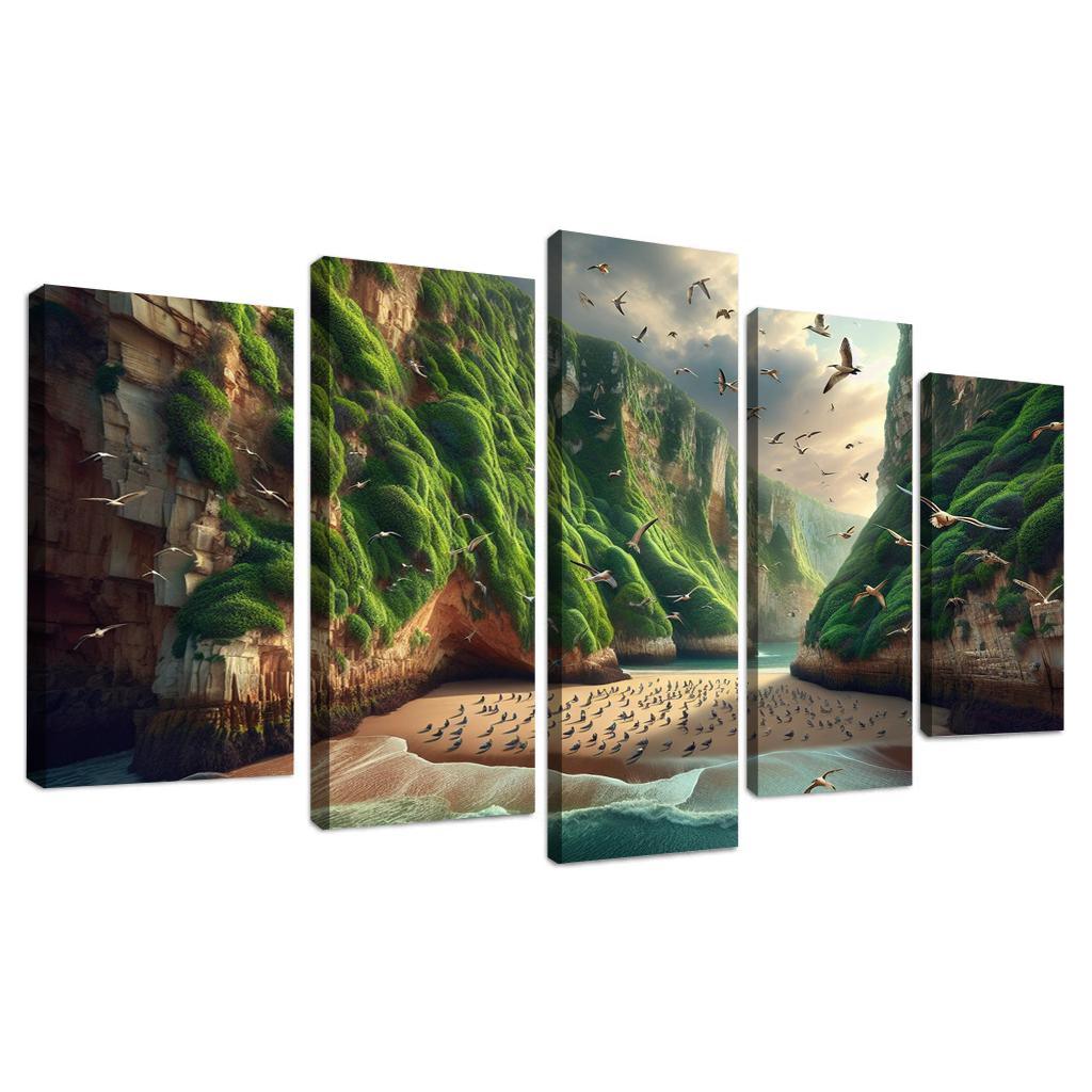 Eagle Nest Cove Scenic Birdwatching Spot Oil Paintings Frame