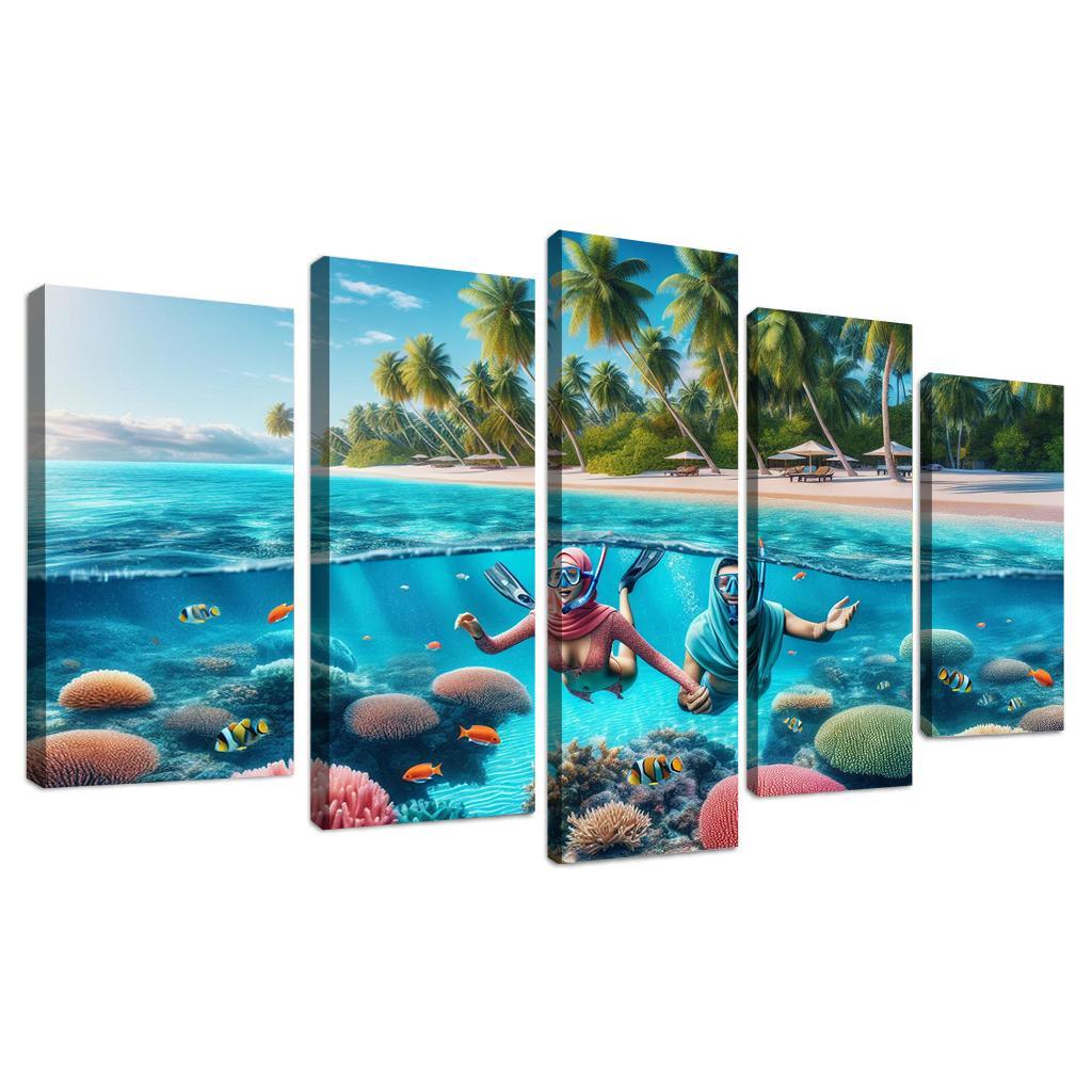 Coral Sands Sanctuary Modern Paintings Frame
