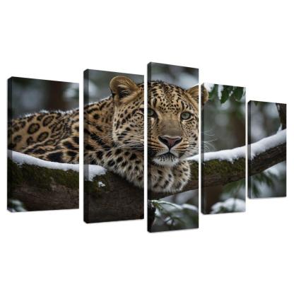 The Magnificent Amur Leopard Ghost Of The Forest Canvas Paintings Frame