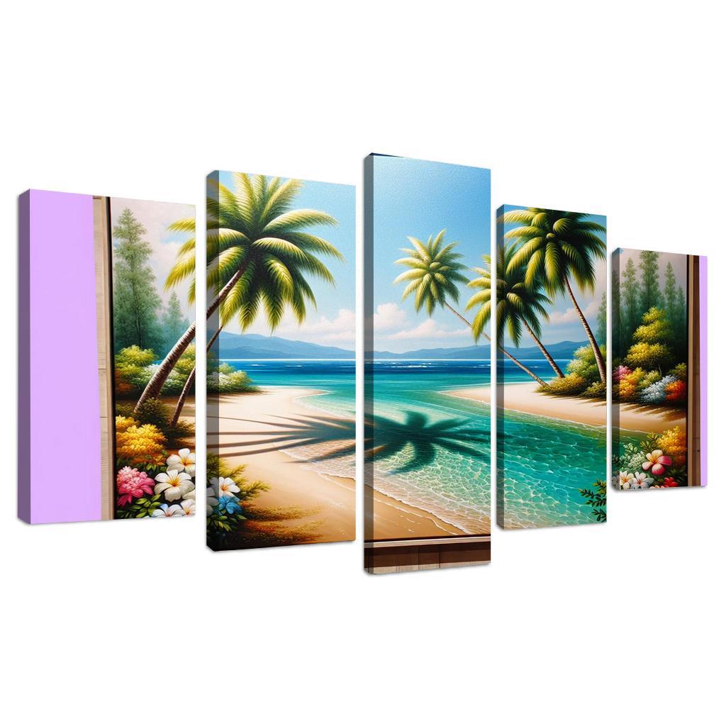 Coconut Grove Exotic Relaxation Spot Oil Paintings Frame