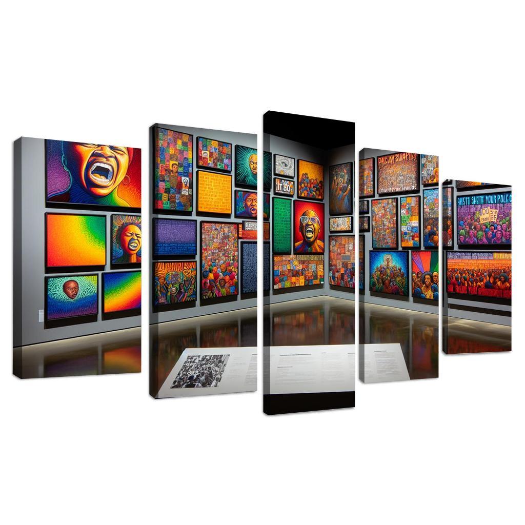 Threads Of Change Art On Racial Equality Framed Paintings