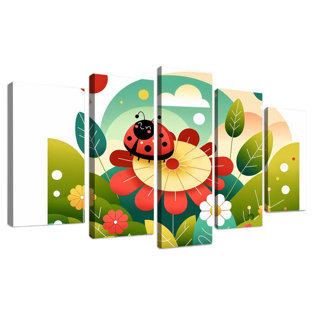 Lively Ladybug - Garden Friend Framed Paintings