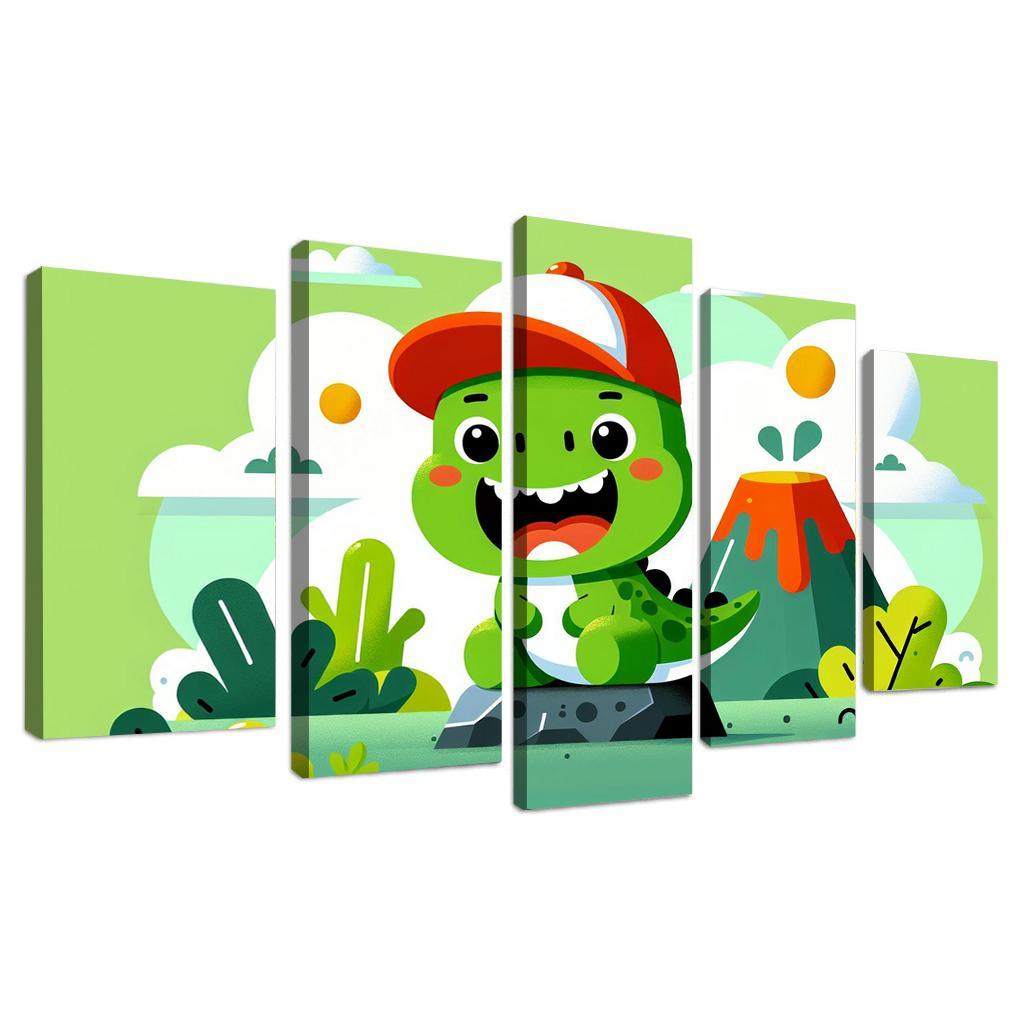 Daring Dino - Prehistoric Play Framed Paintings