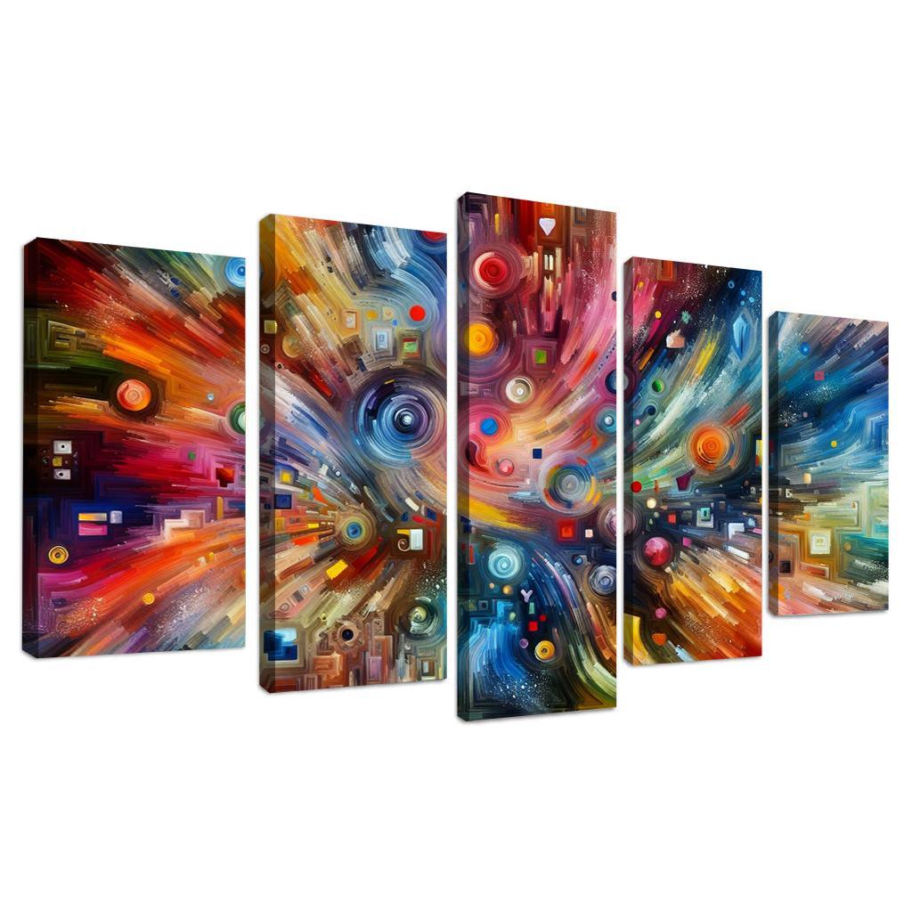 Canvas of Memories 5 Piece HD Canvas Wall Art-Original Frame