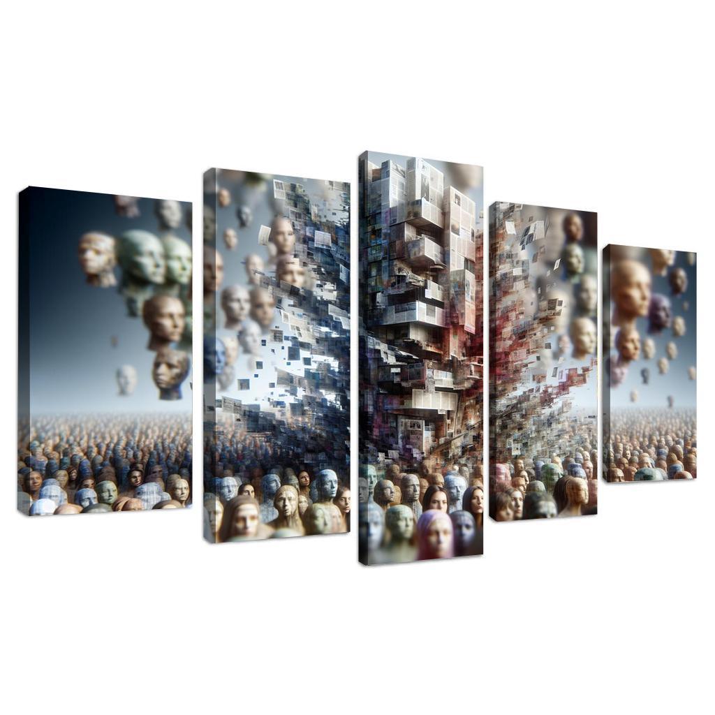 Erosion Of Trust The Crisis Of Misinformation Custom Paintings Frame