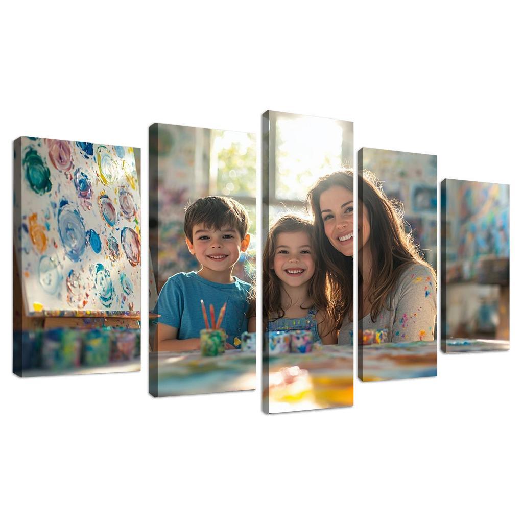 A Canvas Of Colors The Art Of Motherhood Custom Paintings Frame