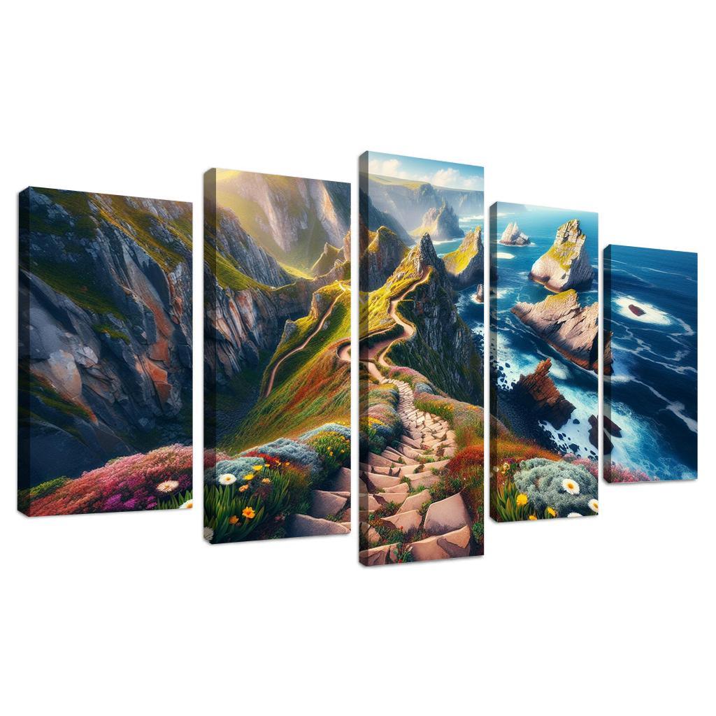 Coastal Cliff Walk Scenic Hiking Adventure Art Trends