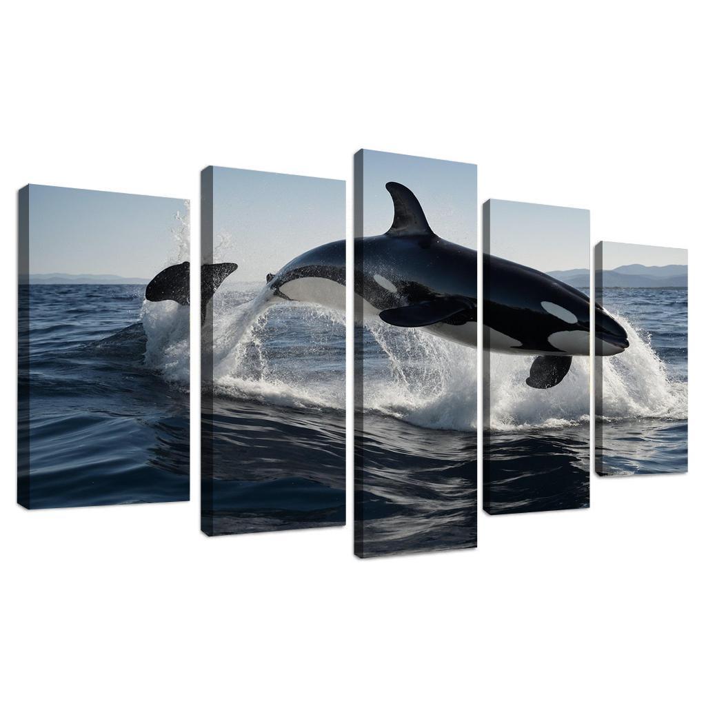 The Magnificent Orca In The Deep Ocean Framed Paintings