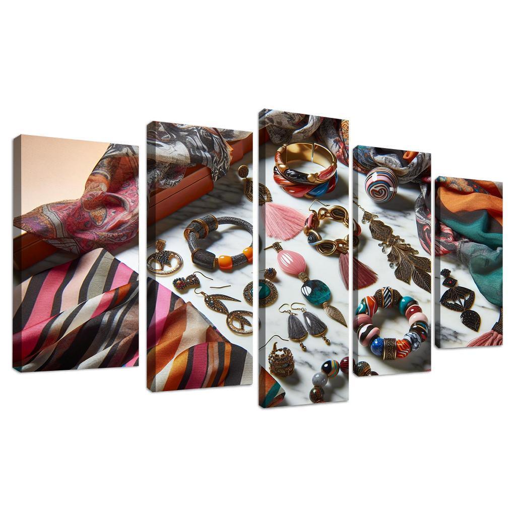 Artistic Accessories Statement Pieces 5 Piece HD Canvas Wall Art-Original Frame