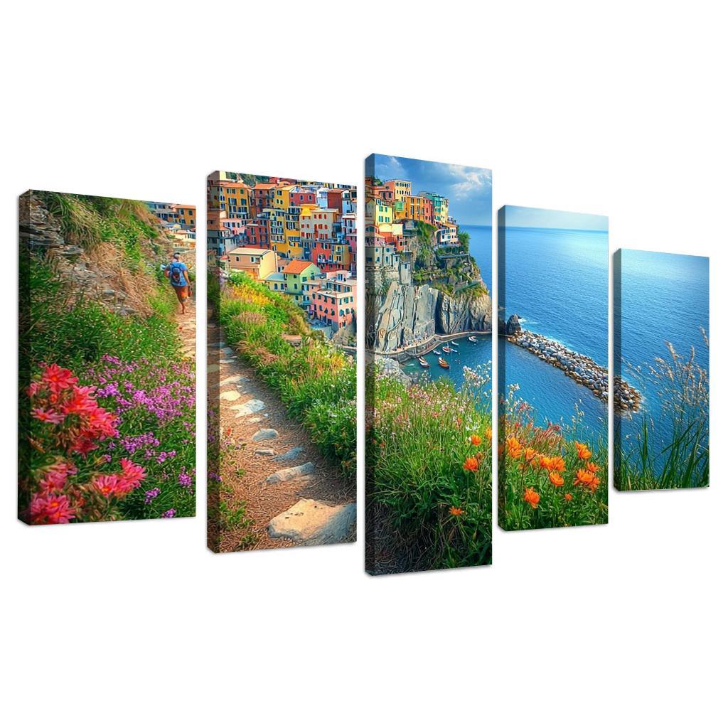 Hiking The Cinque Terre Trails Abstract Paintings Frame