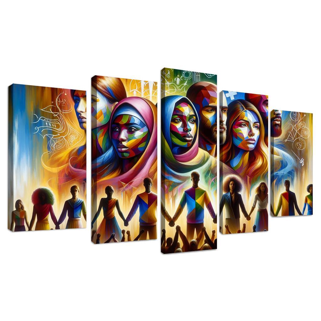 Echoes Of Equality Gender Justice Through Art Multi-panel Paintings