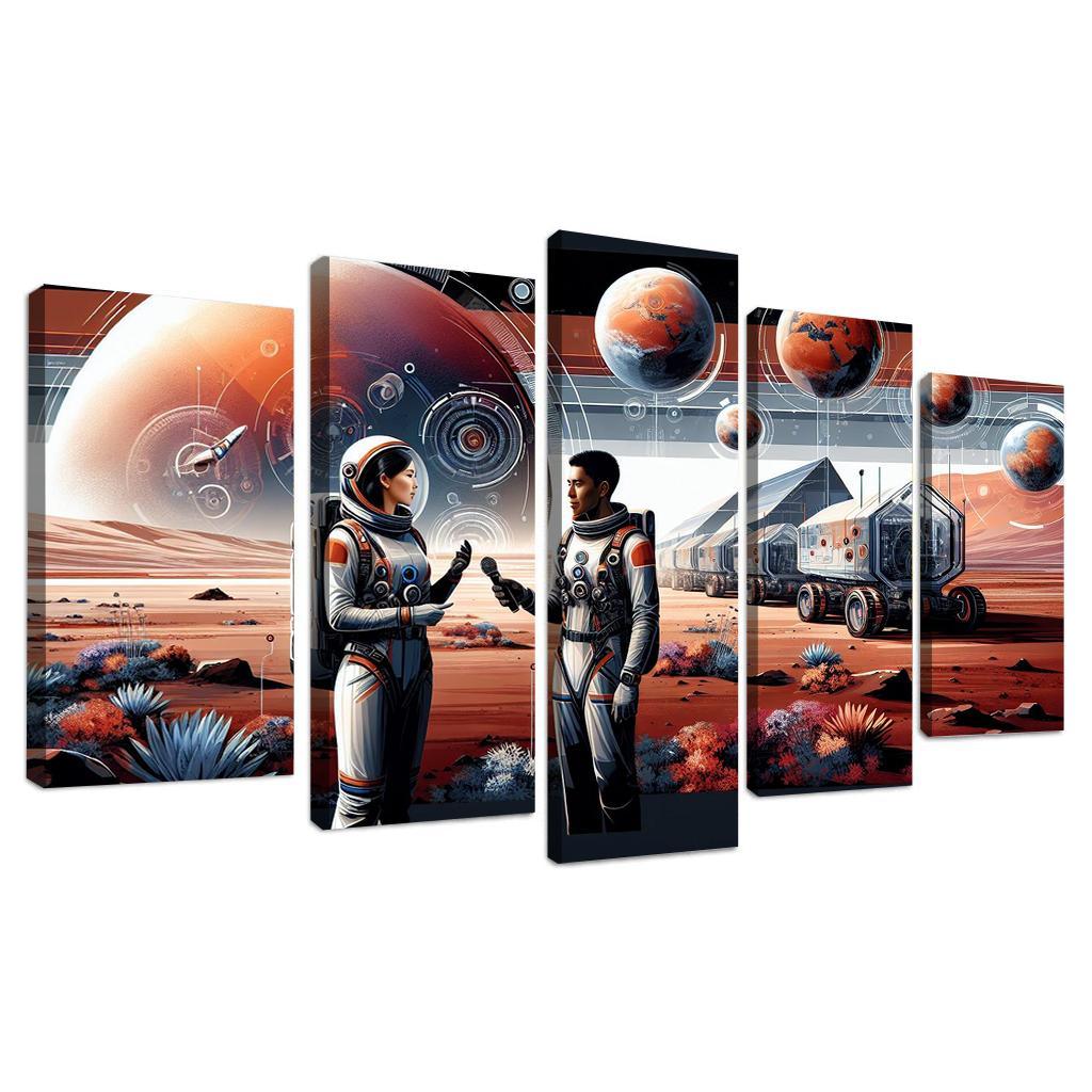 The Thrilling Future Of Human Space Travel Abstract Paintings Frame