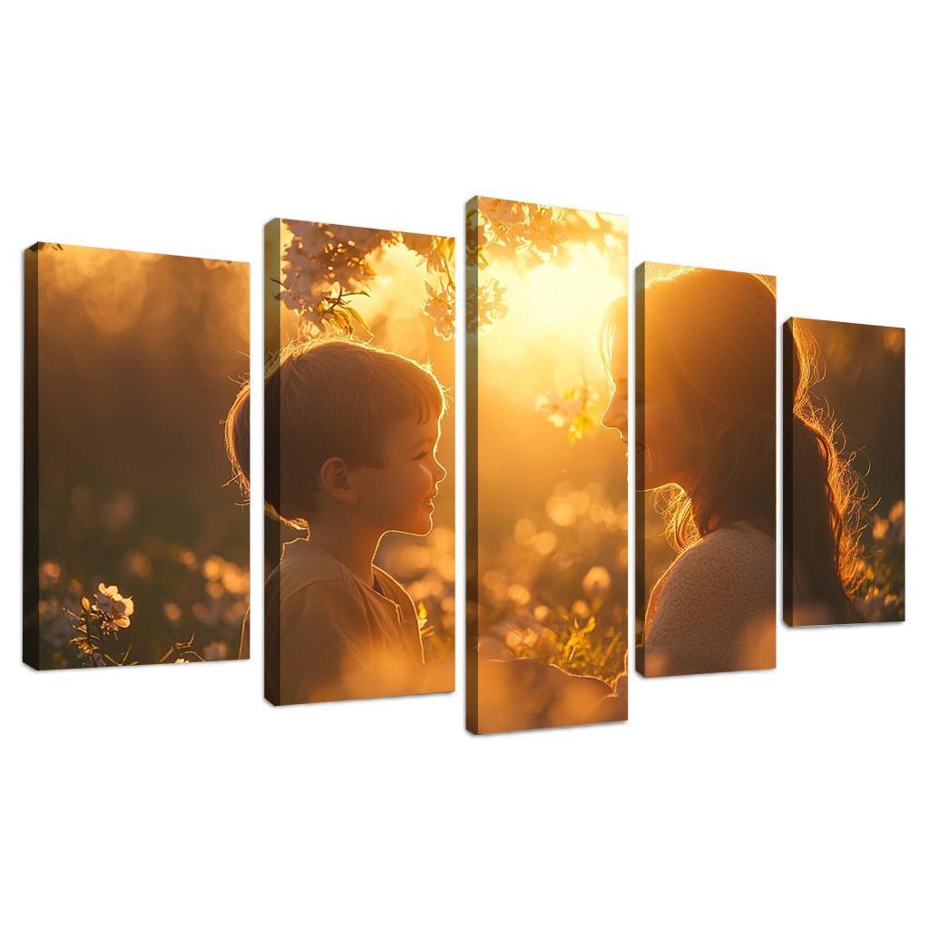 Heartstrings Of Connection A Mothers Unyielding Support Canvas Paintings Frame