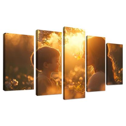 Heartstrings Of Connection A Mothers Unyielding Support Canvas Paintings Frame