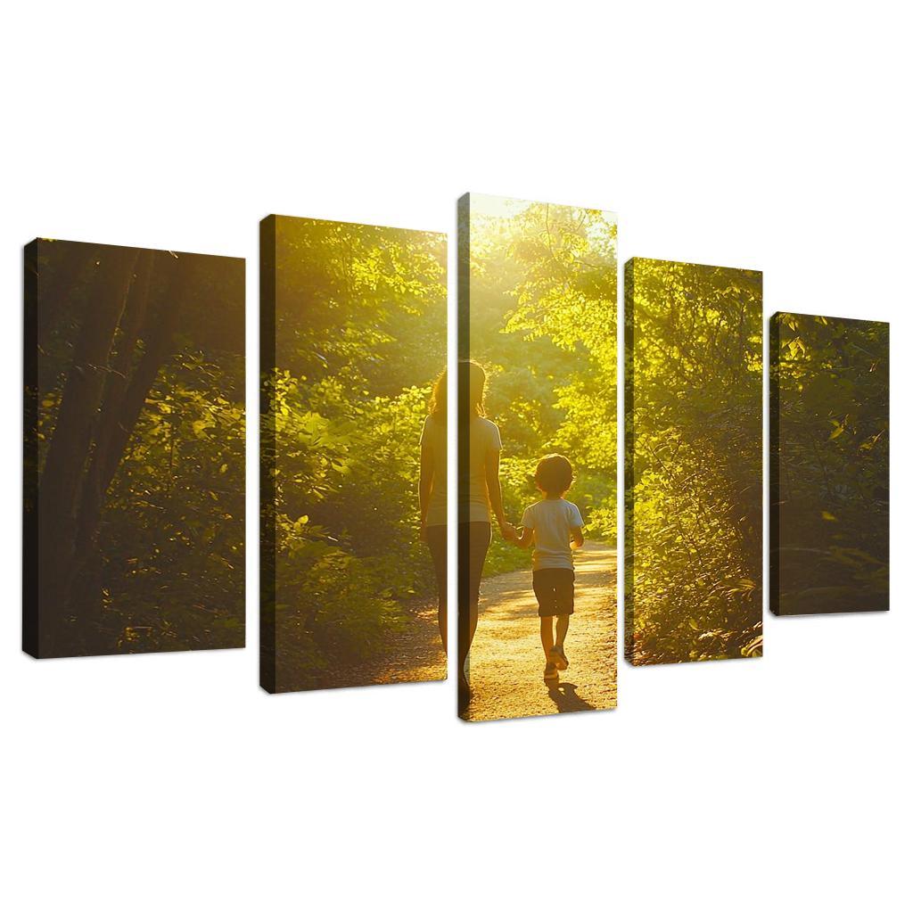 Footprints Of Love A Mothers Path Canvas Paintings Frame