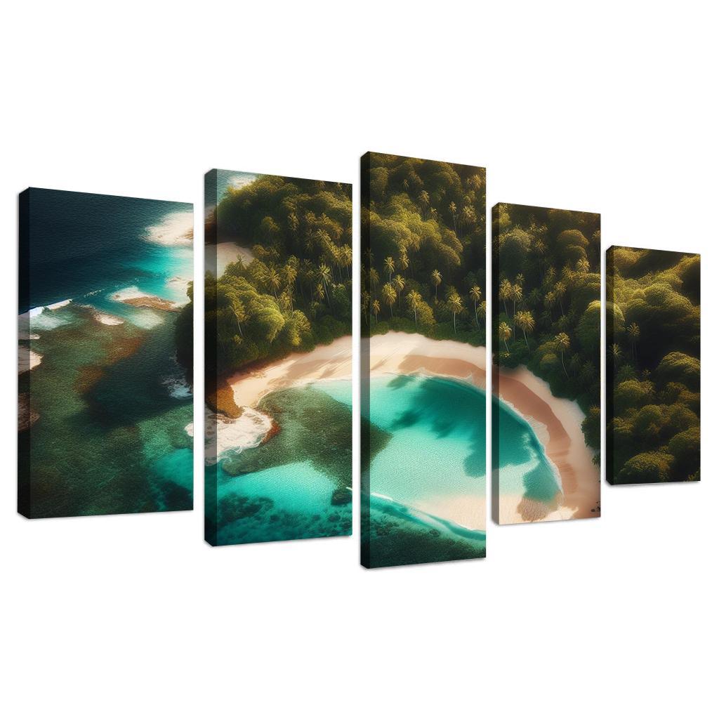 Hidden Paradise Beach Premium Artwork Frames