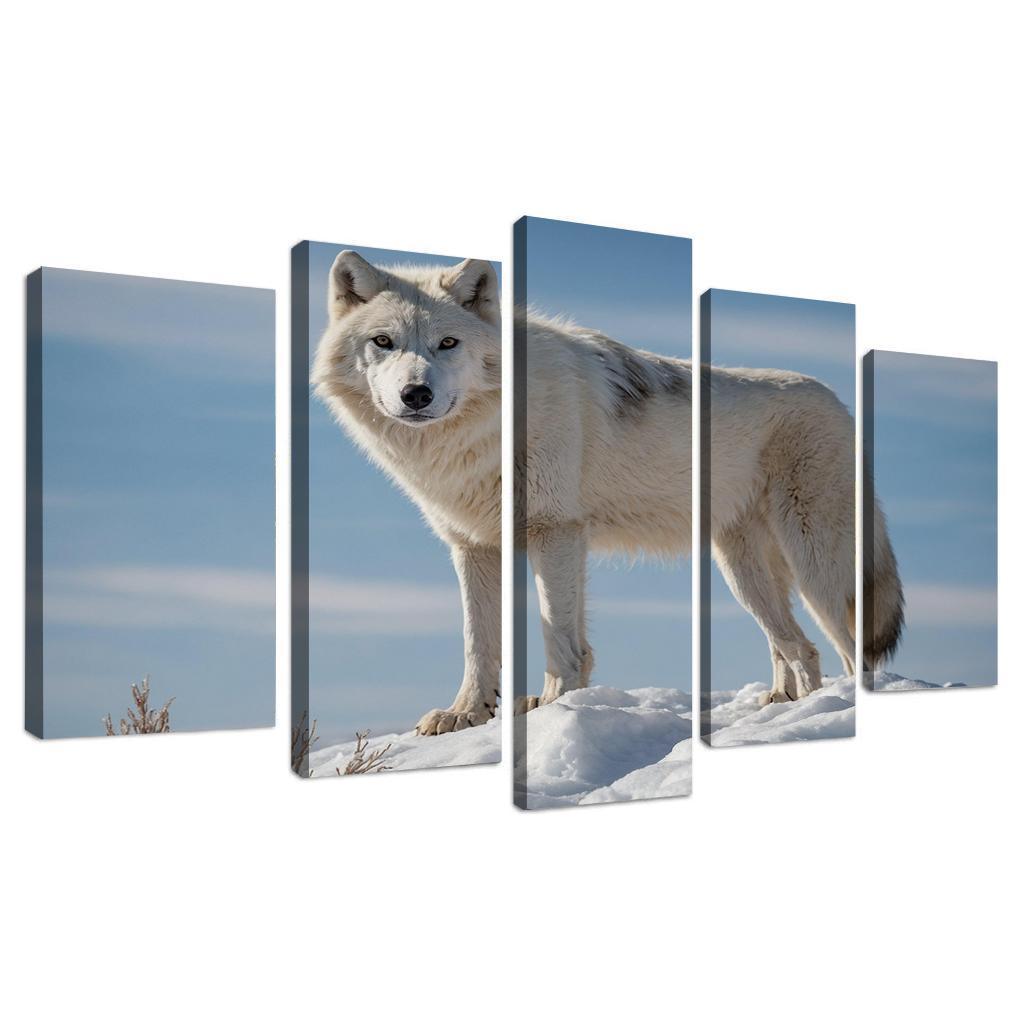 The Resilient Arctic Wolf Ghost Of The Tundra Canvas Paintings Frame