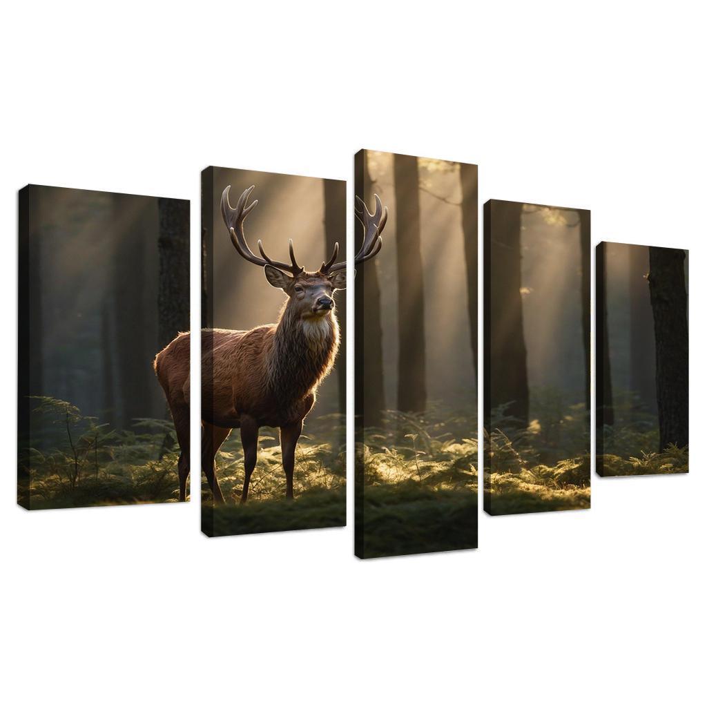 The Noble Red Deer Majestic Creature Of The Forest Oil Paintings Frame