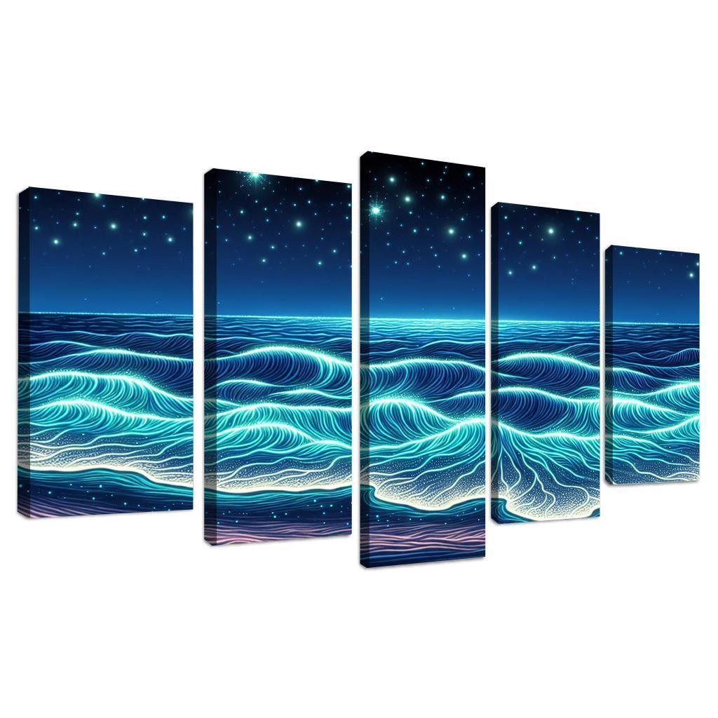 Glowing Waters Nighttime Enchantment Custom Paintings Frame