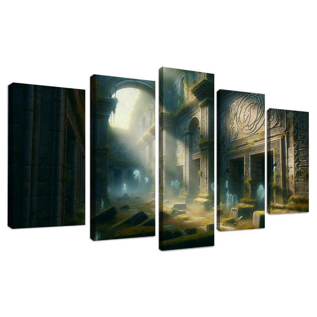 The Forgotten Realm 5 Piece HD Canvas Wall Art-Original Frame