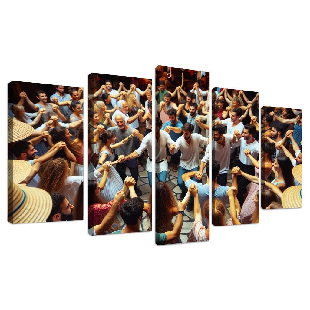 Zorba Dance The Joy Of Greek Culture Modern Paintings Frame