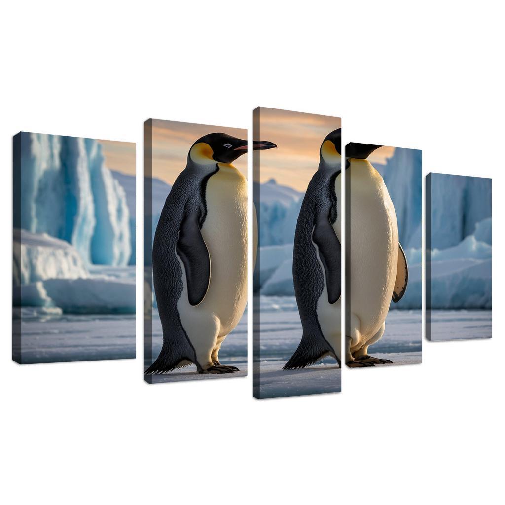 The Majestic Emperor Penguin King Of The Antarctic Modern Paintings Frame