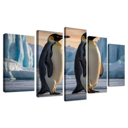 The Majestic Emperor Penguin King Of The Antarctic Modern Paintings Frame