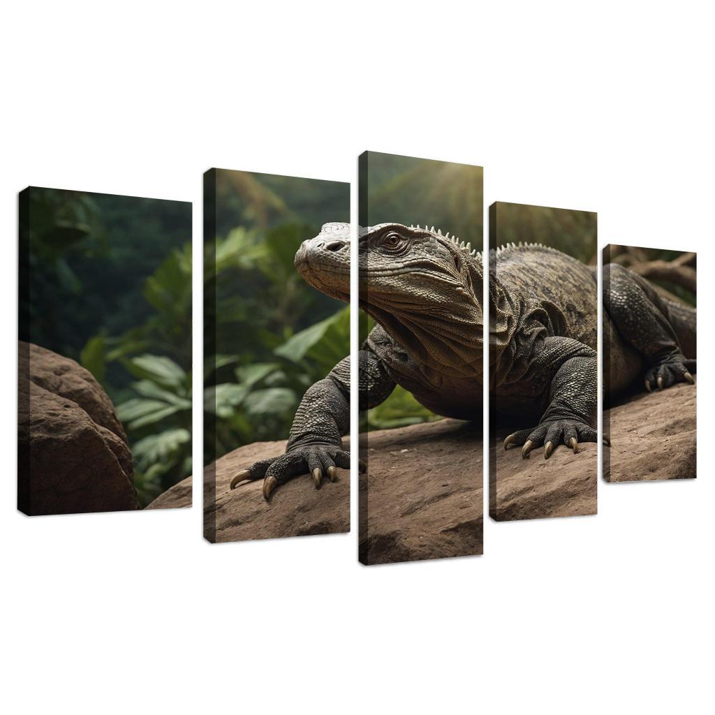 The Majestic Komodo Dragon Nature's Ultimate Lizard Framed Paintings