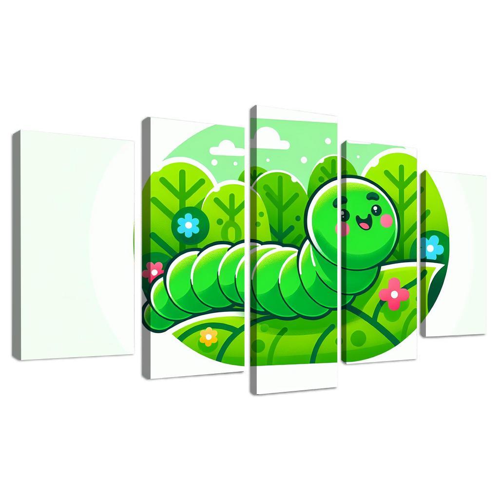 Cute Caterpillar - Nature Explorer Framed Paintings