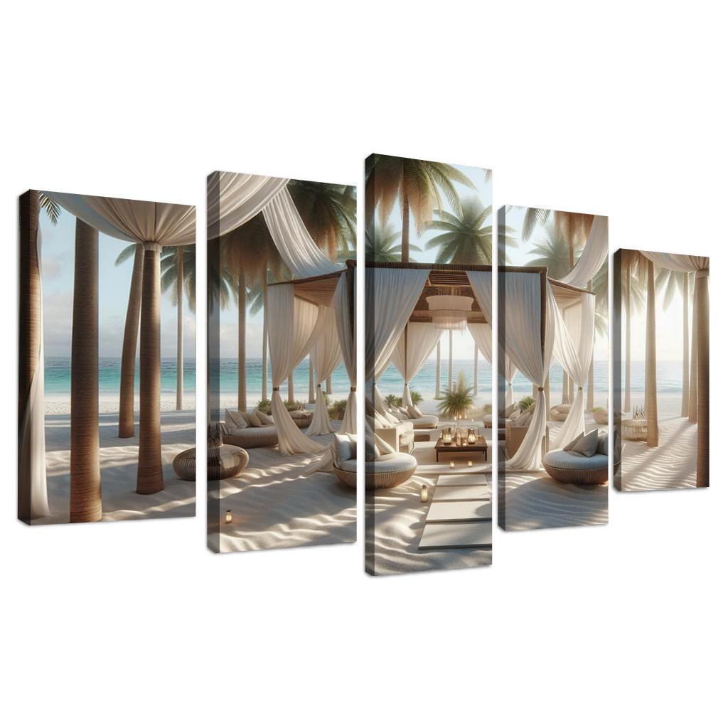 Tropical Oasis Beach And Spa Retreat Premium Artwork Frames