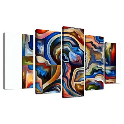 Invisible Battles Advocating for Chronic Illness Awareness 5 Piece HD Canvas Wall Art-Original Frame