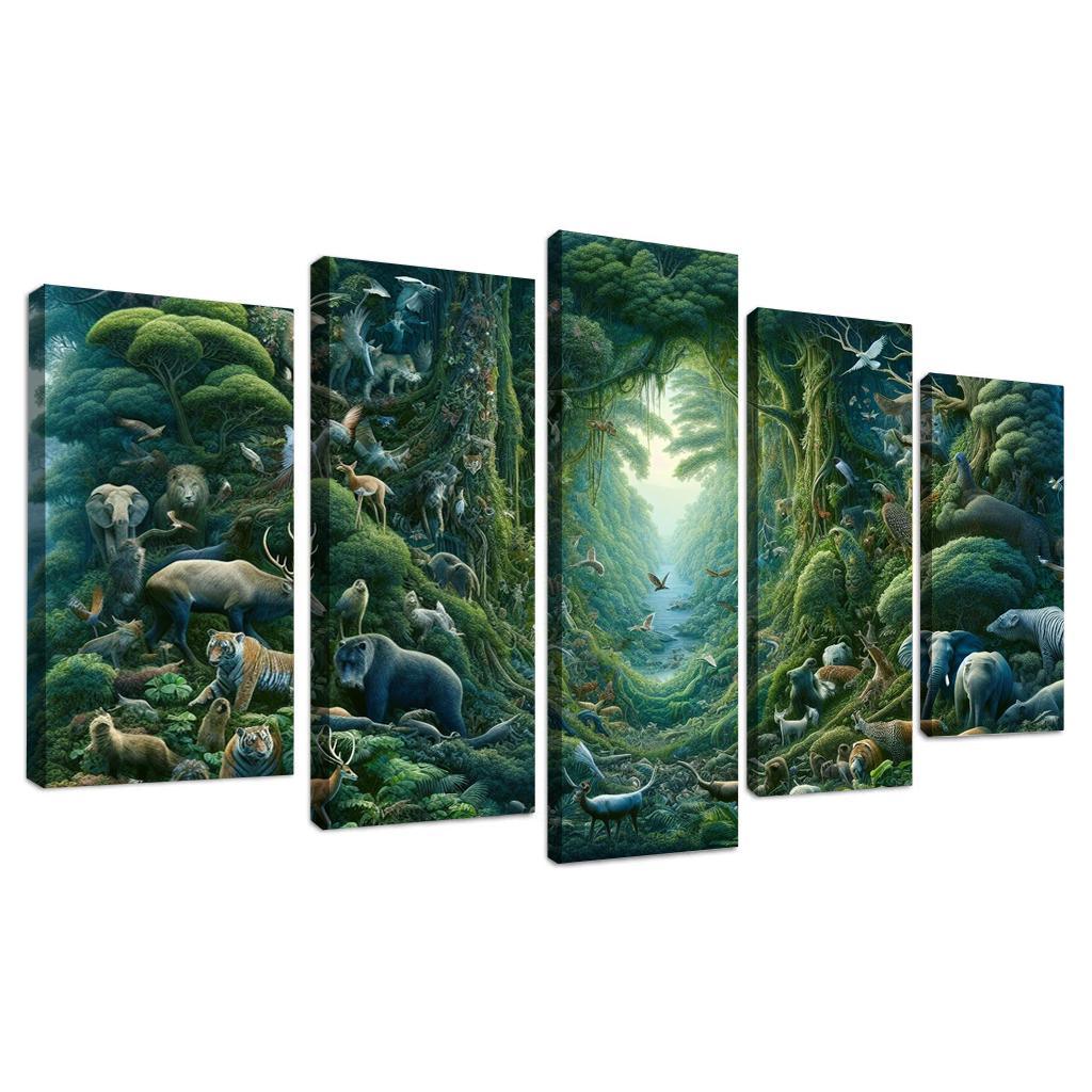 Nature's Call Advocating For Biodiversity Preservation Multi-panel Paintings