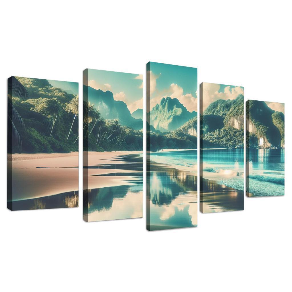 Tranquil Waters Beach Premium Artwork Frames