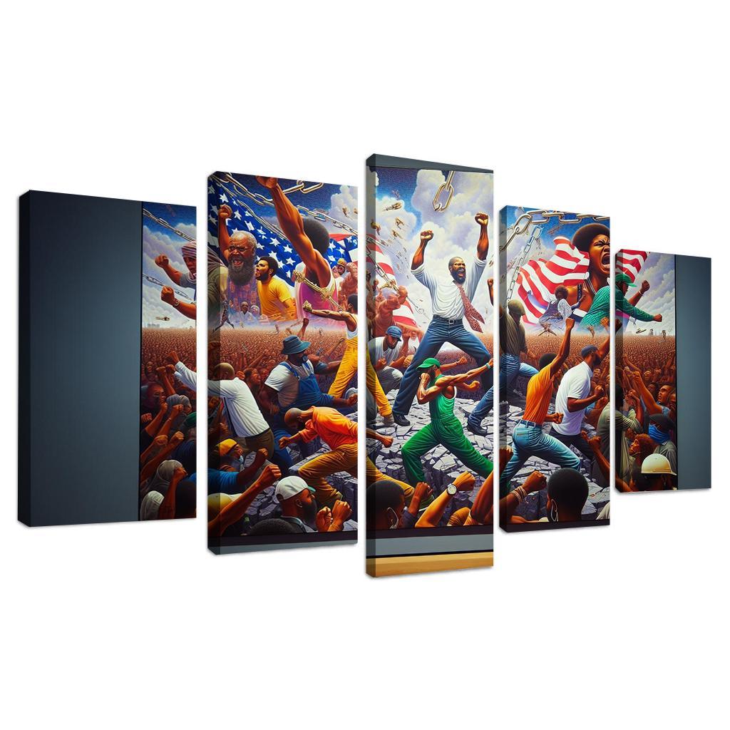 Walls Of Justice The Fight Against Racial Inequality Multi-panel Paintings