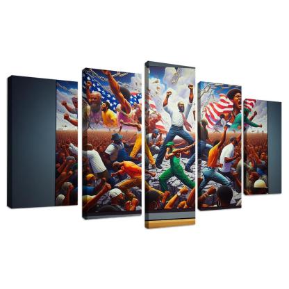 Walls Of Justice The Fight Against Racial Inequality Multi-panel Paintings