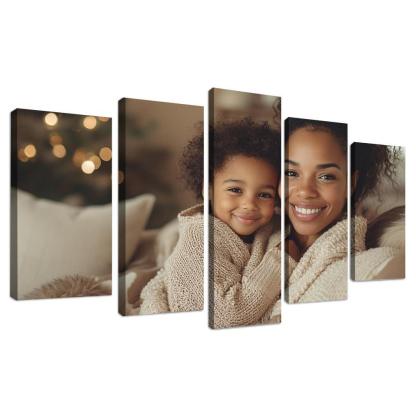 The Warmth Of Her Embrace A Mother's Comfort Canvas Paintings Frame