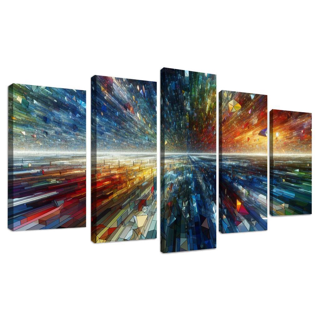 Fragments of Infinite Possibility 5 Piece HD Canvas Wall Art-Original Frame