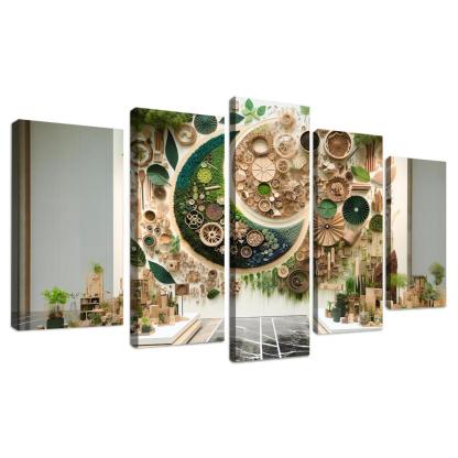 Nature's Art The Beauty Of Sustainable Practices Multi-panel Paintings