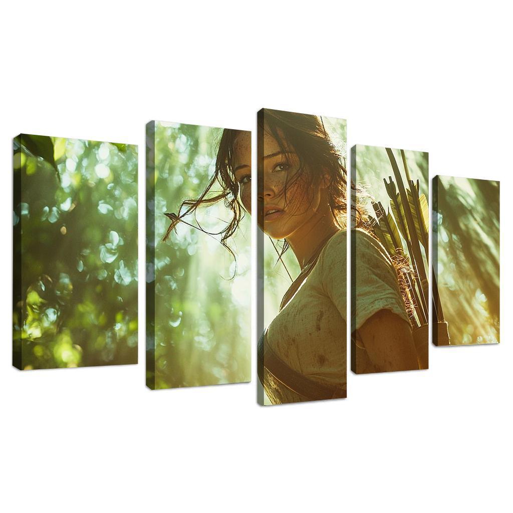 Jennifer Lawrence Fearless In The Hunger Games Arena Framed Paintings