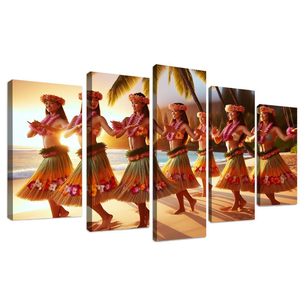 Hula The Dance Of The Hawaiian Islands Modern Paintings Frame