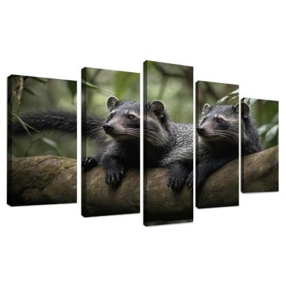 The Charming Binturong The Bearcat Of The Rainforest Canvas Paintings Frame