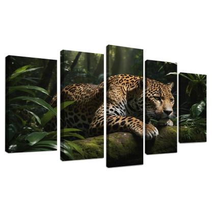 The Mighty Jaguar Stealthy Forest Predator Canvas Paintings Frame