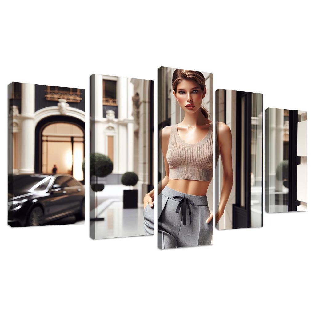 Luxe Athleisure Elevated Comfort 5 Piece HD Canvas Wall Art-Original Frame