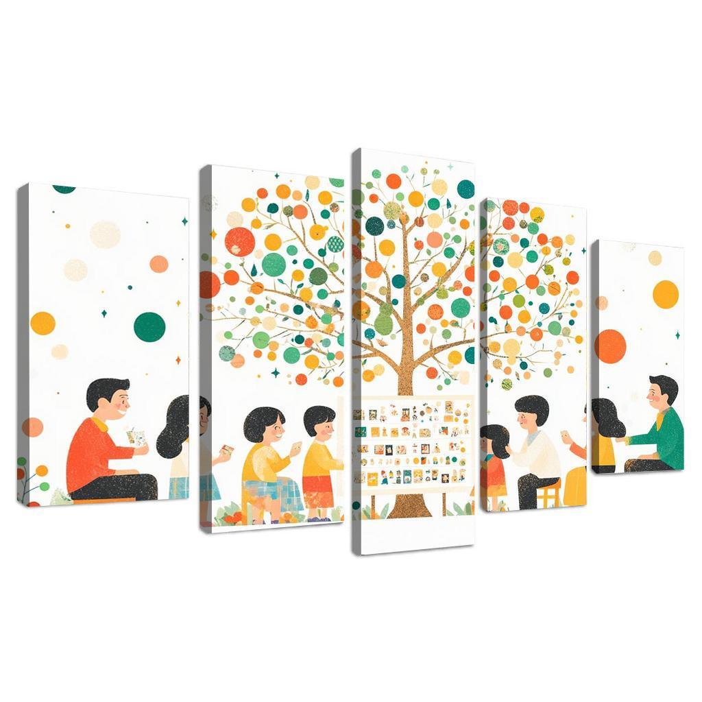 Roots Of Love A Mothers Family Tree Modern Paintings Frame