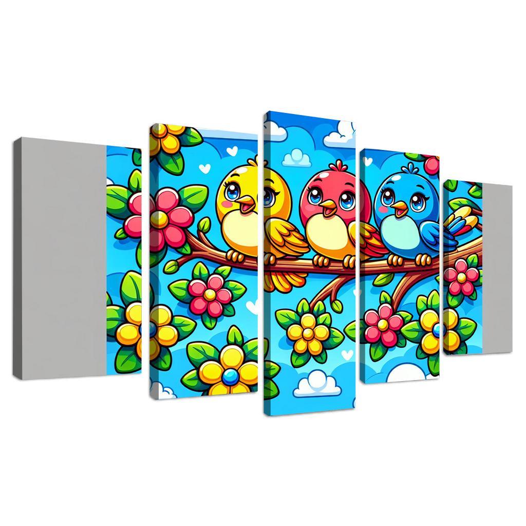 Sunny Sunbirds - Cheerful Companions Framed Paintings