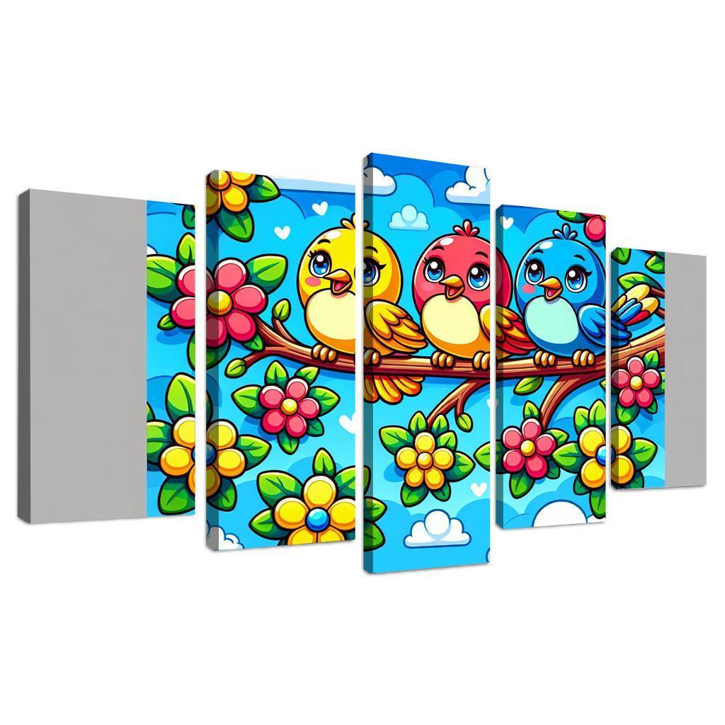 Sunny Sunbirds - Cheerful Companions Framed Paintings